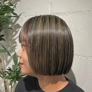 ミディアム ユイナ/ハイトーン /透明感カラー🫧のヘアスタイル