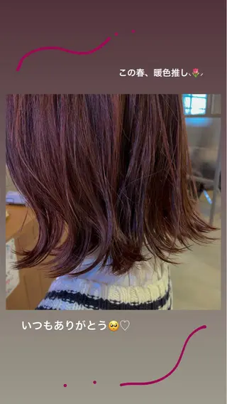 ミディアム カラー botan所属・botan KOZUEのヘアスタイル