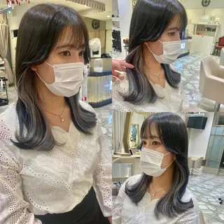 セミロング カラー パーマ ヘアアレンジ メンズ キッズ ネイル マツエク・マツパ アイブロウ 《褒められる》 透明感カラー/小嶋のヘアスタイル