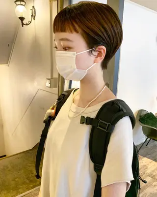 ショート カラー パーマ ヘアアレンジ メンズ キッズ ネイル マツエク・マツパ SALOWIN梅田茶屋町店所属・ウルフレイヤーカット /チヒロのヘアスタイル