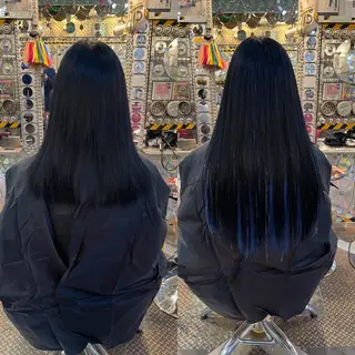 ロング カラー ヘアアレンジ haco+所属・🌈派手髪エクステ ブレイズ🌈ひろとのヘアスタイル