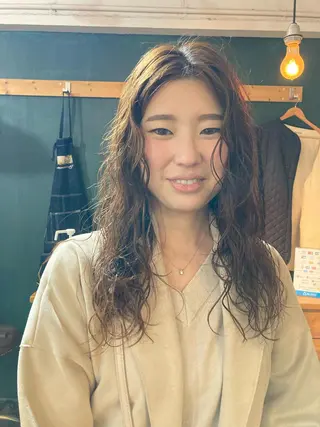 ロング パーマ Izumi所属・ヨシアキ/パーマ/ ウルフ/ボブ/メンズのヘアスタイル