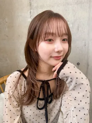 ミディアム カラー 🪐レイヤー/美髪 カラー/加野彩果🪐のヘアスタイル