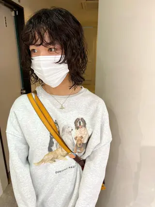 ミディアム パーマ MARU レイヤー/パーマのヘアスタイル