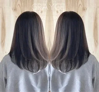 セミロング カラー 山崎 翼のヘアスタイル