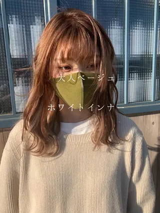 セミロング HAIR  SALONgenie (ヘアーサロンジーニー)所属・嶋崎 啓人のヘアスタイル