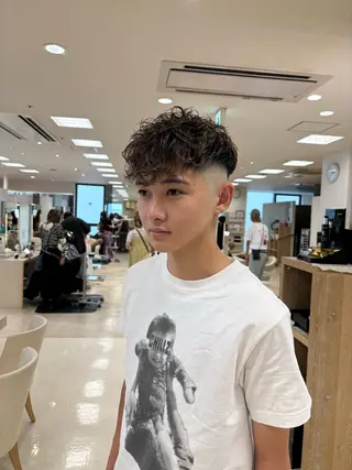 パーマ メンズ 湘南/メンズパーマ/ ハイライト/ユチカのヘアスタイル