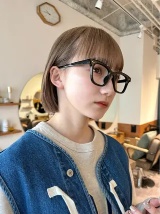 ショート sea by luvismけやき通り2号店所属・ボブ/ショート/ 縮毛矯正/岸本恭明のヘアスタイル