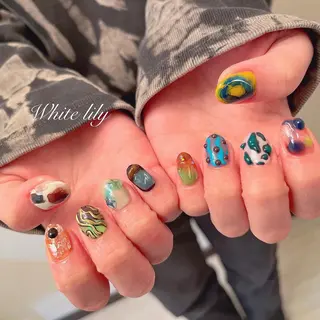 ネイル White lily所属・牧田 雅世のネイルデザイン