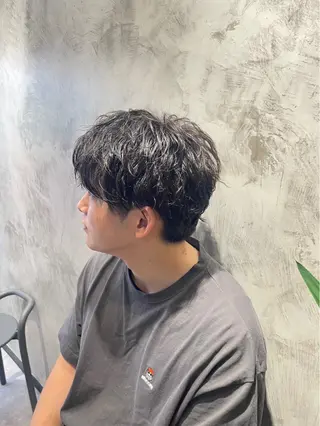 ミディアム パーマ メンズ 野々市市役所徒歩1分 /メンズ特化サロンのヘアスタイル