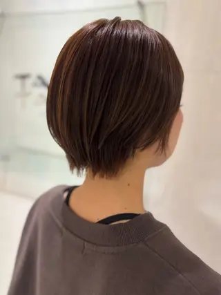 ショート カラー yui🥀/ボブ /暖色/レディースのヘアスタイル