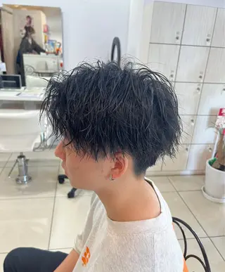 ショート パーマ メンズ 韓国風メンズ/毛流れ ヘアなら須田龍世のヘアスタイル