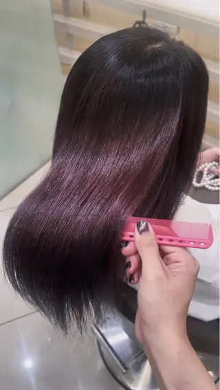 ロング カラー 💖大人韓国ヘア💖 韓国艶カラー【銀座】のヘアスタイル