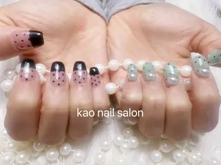 ネイル kao nail マグネット/長さだしのネイルデザイン