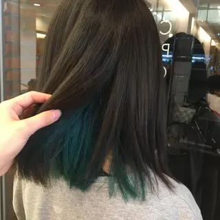 ミディアム カラー 加藤 あやみのヘアスタイル