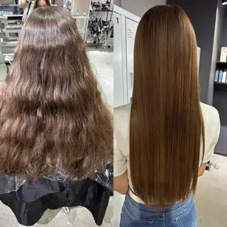 ロング カラー 髪質改善/レイヤー ダブルカラー塚本耀のヘアスタイル