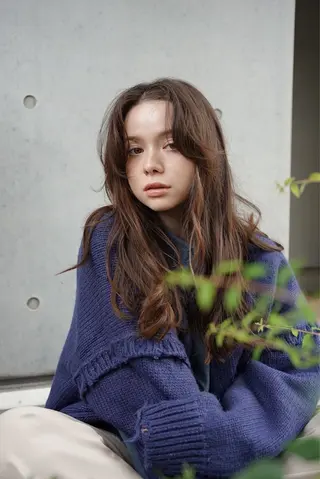 ロング ya₥a/メンズカッ ト/透明感カラーのヘアスタイル