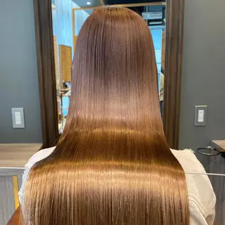 ロング カラー LOANA カラー &縮毛モデル募集のヘアスタイル