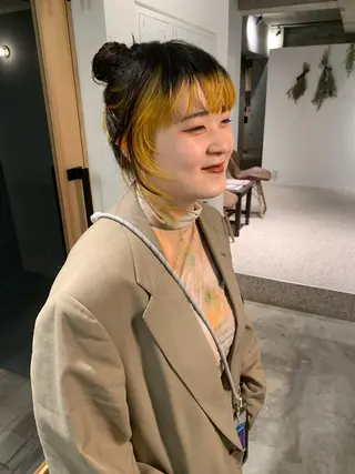 セミロング カラー TONUKOA RUA下北沢店【トヌコア ルア】所属・丸山璃子 /パーマ/レイヤーのヘアスタイル