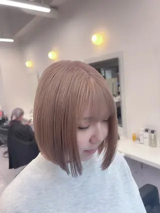 ショート カラー パーマ ヘアアレンジ メンズ キッズ ブリーチなしカラー/ ブラウン/レイヤーのヘアスタイル