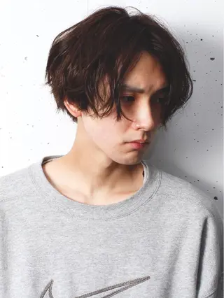 ショート カラー パーマ ヘアアレンジ メンズ 酒井 麻里のヘアスタイル