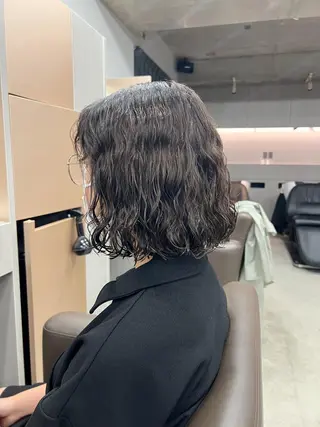 パーマ ボブパーマコテ巻き風 パーマNo1深江秀平のヘアスタイル