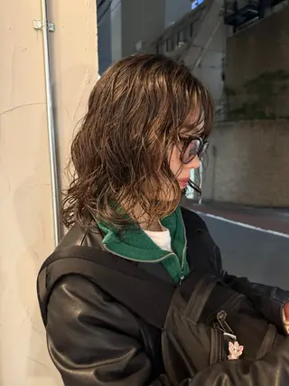 ミディアム パーマ パーマ/ボブ /レイヤー チヒロのヘアスタイル