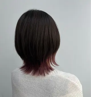 ショート カラー ヘアアレンジ Lupinus所属・【艶カラー】石山拓人 /ブリーチのヘアスタイル