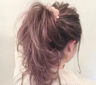 ミディアム カラー 柔らかbeige モトキのヘアスタイル