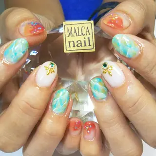 セミロング ヘアアレンジ パーマ キッズ マツエク・マツパ ネイル MALCAnail(マルカネイル)所属・荒木 莉奈のネイルデザイン