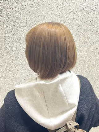 ショート カラー うる艶カラー× ハイトーン/miuのヘアスタイル