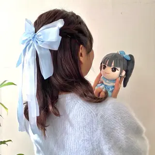 セミロング ヘアアレンジ ヘアメ🎀推しカラー 🥣横浜/しほ🧸のその他イメージ