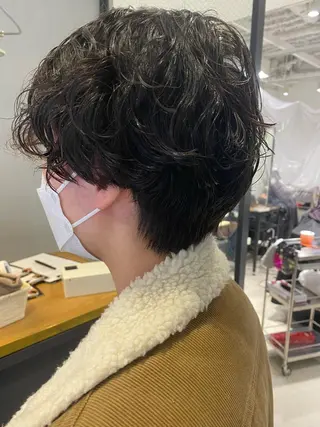 ショート パーマ 田村 りなのヘアスタイル