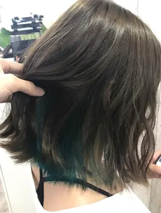 ショート カラー 前髪カット無料🎉 髪質改善✨影山湧市のヘアスタイル