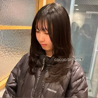 ミディアム カラー ブリーチ無しカラー/ 美髪改善💠てんゆうのヘアスタイル