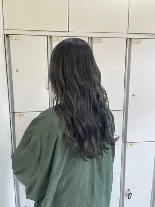ロング カラー HAIR&MAKE  EARTH若葉台店所属・ICHIRI" 艶カラー/縮毛矯正のヘアスタイル
