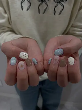 ネイル GO TODAY 吉祥寺Glint所属・うの 韓国ﾈｲﾙ໒꒱⋆⭒˚のネイルデザイン