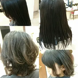 ミディアム タッセルボブ× 美髪・髪質改善のヘアスタイル