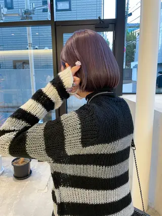 ショート カラー ヘアアレンジ ミニボブ/ブリーチ 🌈MISATOのヘアスタイル