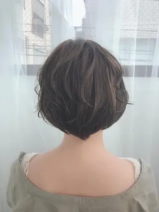ショート カラー パーマ 美髪矯正 Rioのヘアスタイル