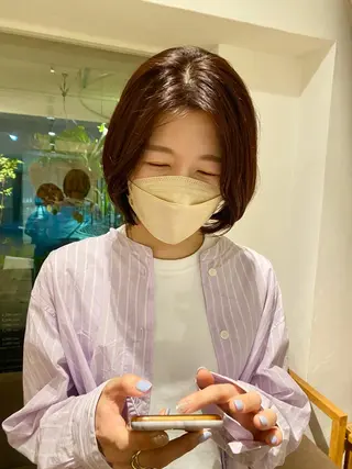 ショート カラー ヘアアレンジ BELLA阿部野 TOMOMIのヘアスタイル