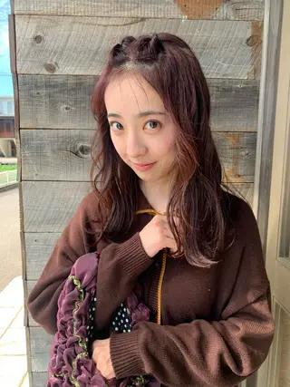 ロング カラー longtemps所属・カワサキ マホのヘアスタイル