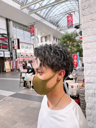 ショート パーマ メンズ 廣田 大幹のヘアスタイル