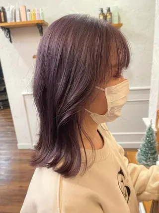 ミディアム 関根 沙季のヘアスタイル