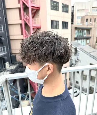 パーマ メンズ 梅田中崎町メンズ 美容師ユースケのヘアスタイル