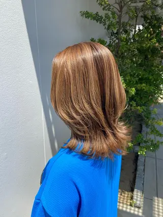 セミロング カラー NUDE COLOR所属・鈴木 琴乃のヘアスタイル