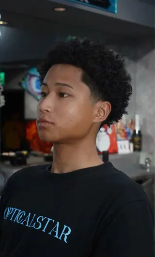 ミディアム パーマ メンズ ZUG2WANG所属・💈桜士郎💈 アフロ/コーンローのヘアスタイル