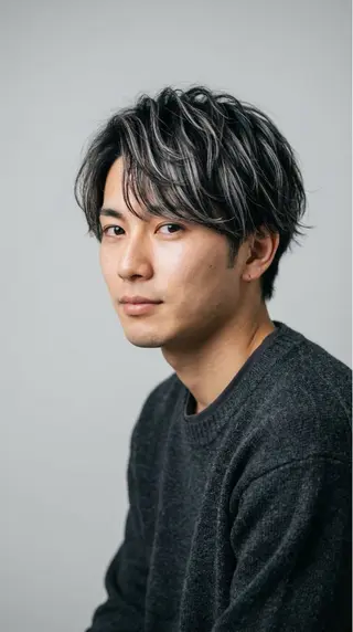 ミディアム カラー メンズ 🔮メンズ縮毛矯正 メンズパーマ💎竹永のヘアスタイル