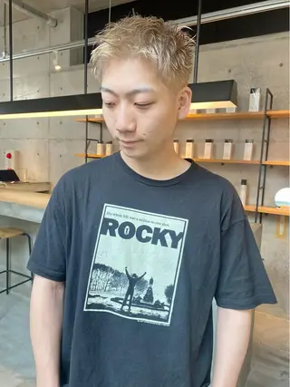 ショート カラー ヘアアレンジ メンズ son hair HIROEのヘアスタイル