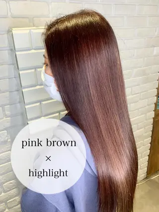 ロング カラー 髪質改善/縮毛矯正 艶カラー/珠聡のヘアスタイル